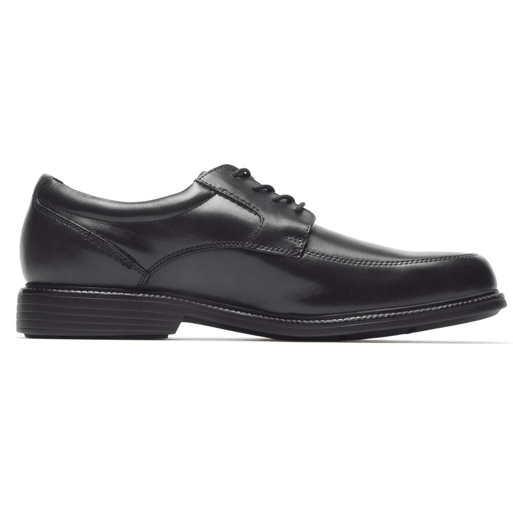 Rockport Mens Dress Shoes Black - Charles Road Apron Toe - UK 815-WQNCYD